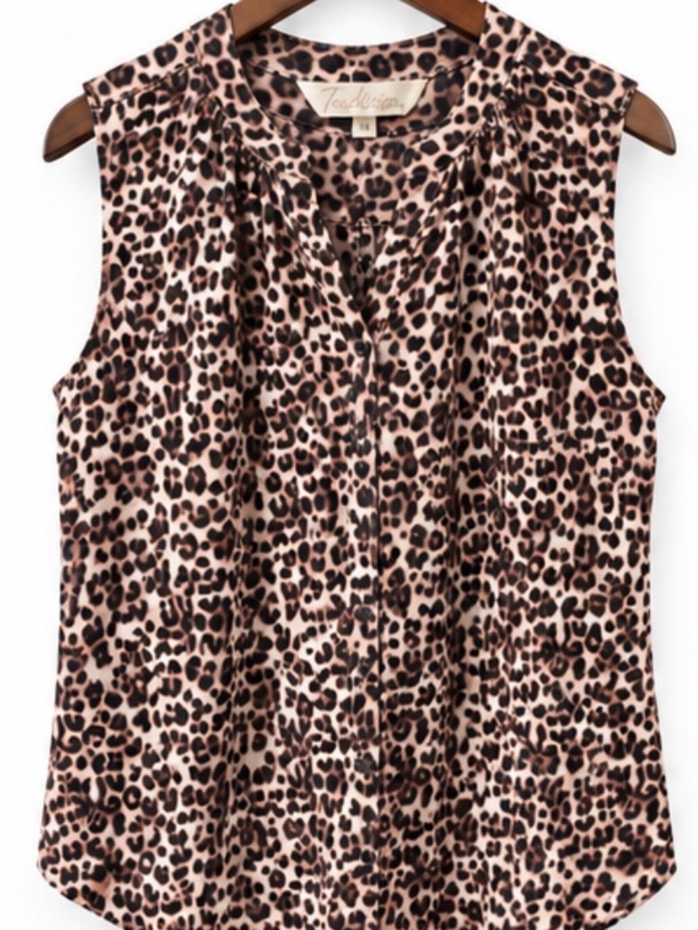 Sleeveless Leopard Print Camisole in Pink/Black by Talbots